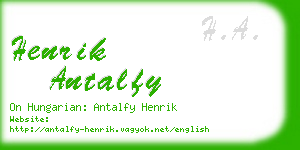 henrik antalfy business card